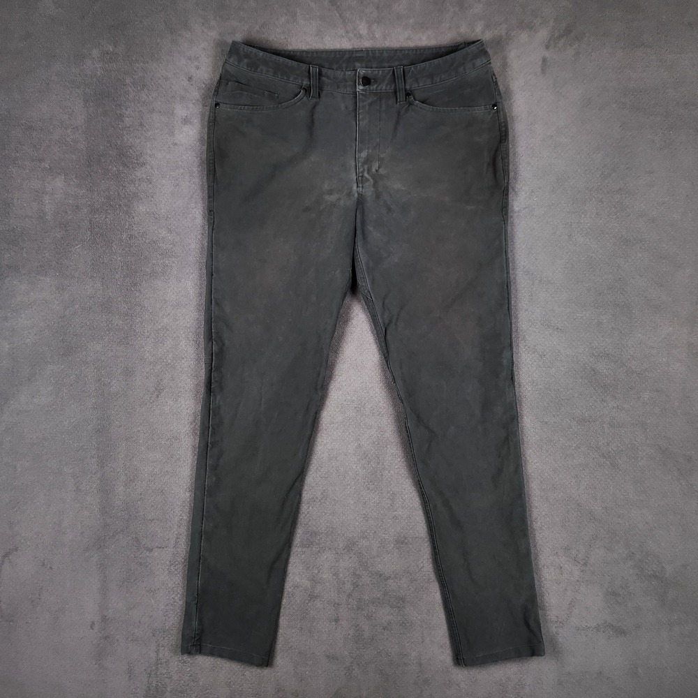Lululemon ABC Pant Slim Mens 33 Graphite Gray Utilitech 5 Pocket Technical 34x33